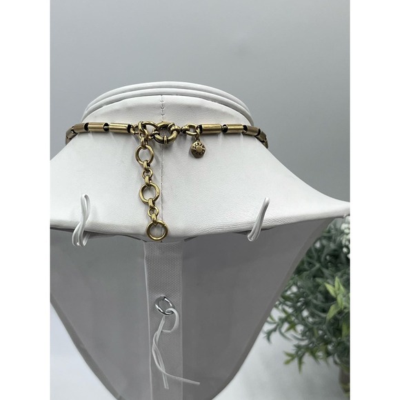 J. Crew Colorful Yellow Sage Green Gray Rhinestone Statement Gold Tone Necklace - Picture 10 of 16